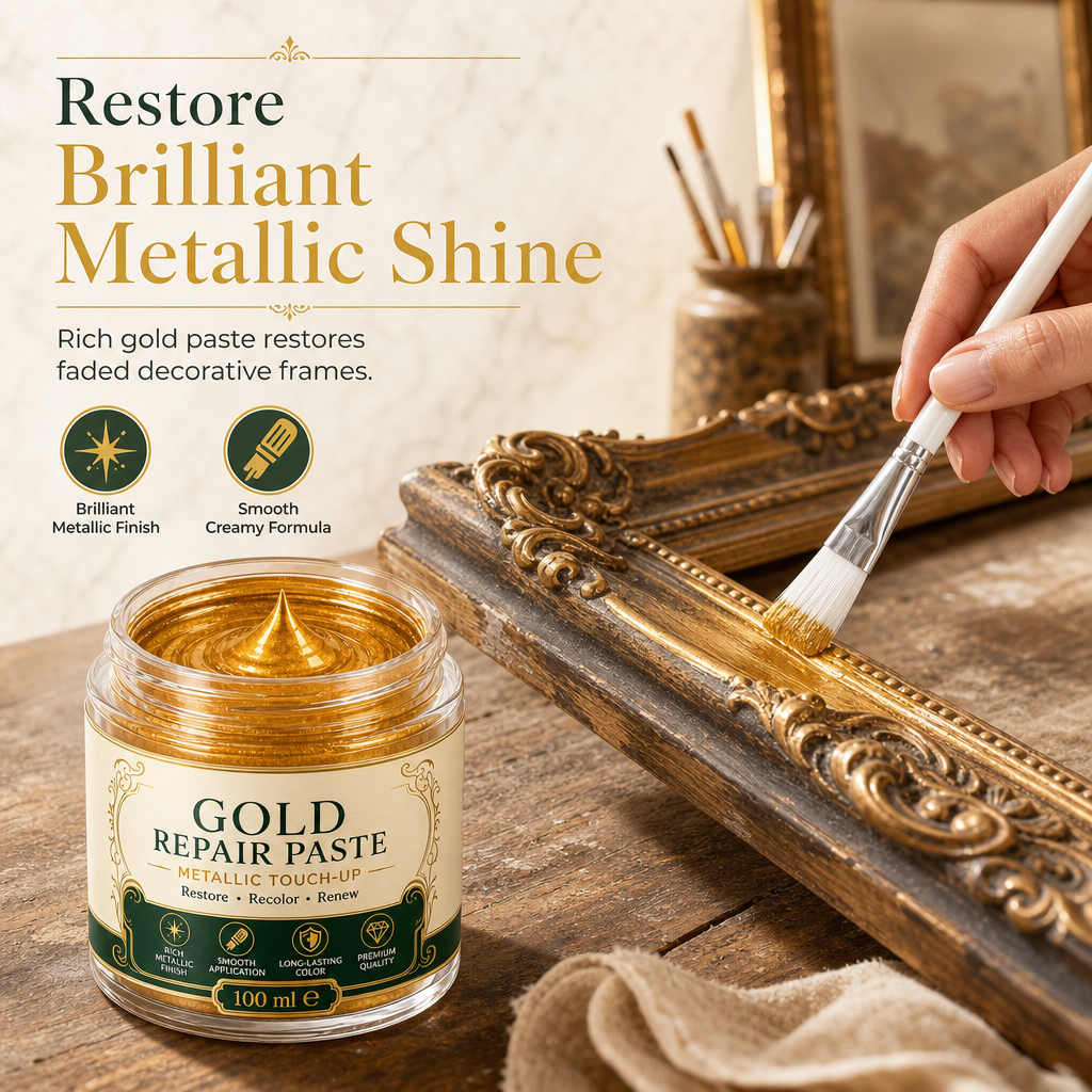 ✨ Metallic Gold Refinishing Paste – Restore Shine to Faded Gold Surfaces