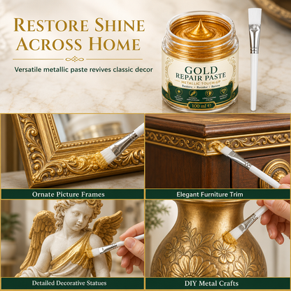 ✨ Metallic Gold Refinishing Paste – Restore Shine to Faded Gold Surfaces