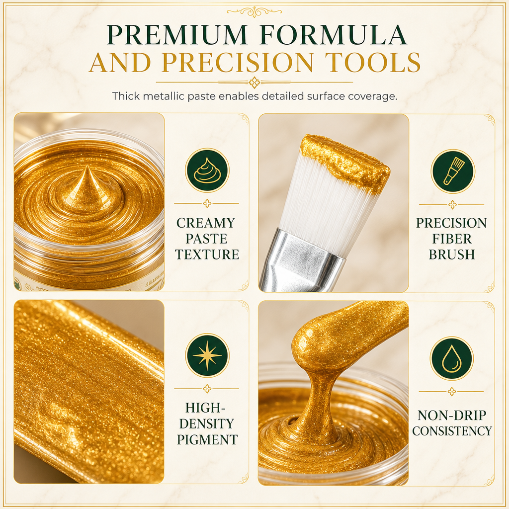 ✨ Metallic Gold Refinishing Paste – Restore Shine to Faded Gold Surfaces