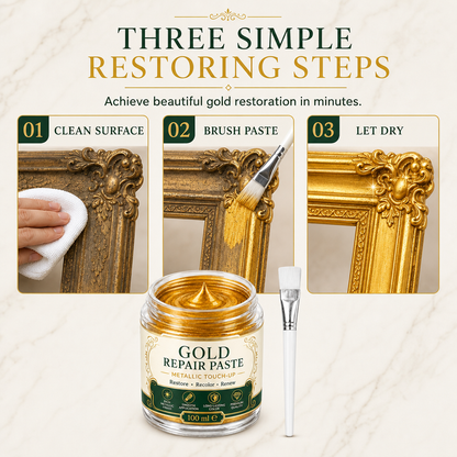 ✨ Metallic Gold Refinishing Paste – Restore Shine to Faded Gold Surfaces
