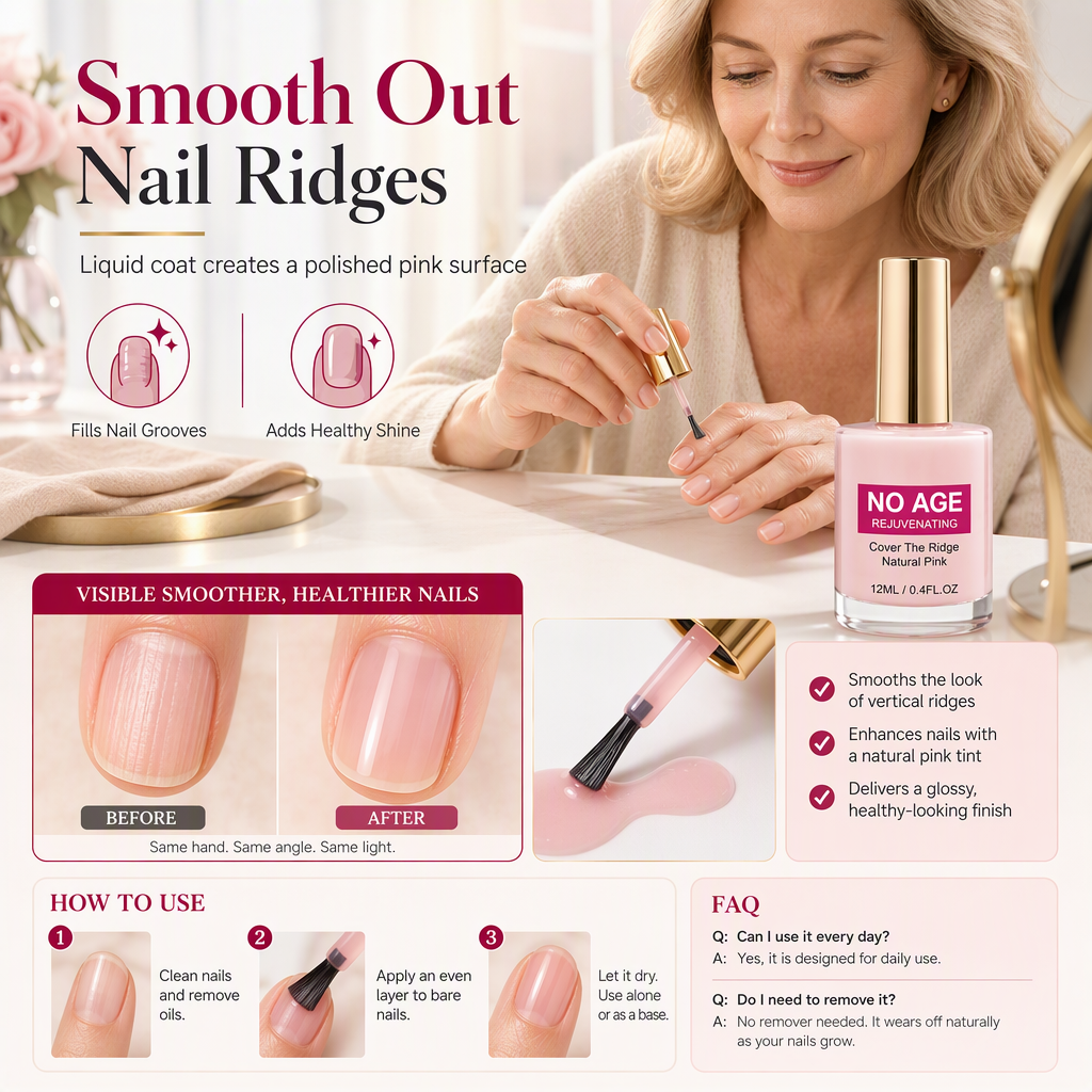 🔥Smooth Nail Ridges Instantly! Natural Ridge Filler
