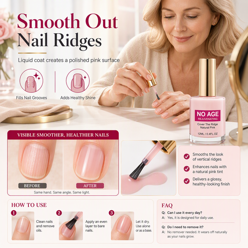 🔥Smooth Nail Ridges Instantly! Natural Ridge Filler