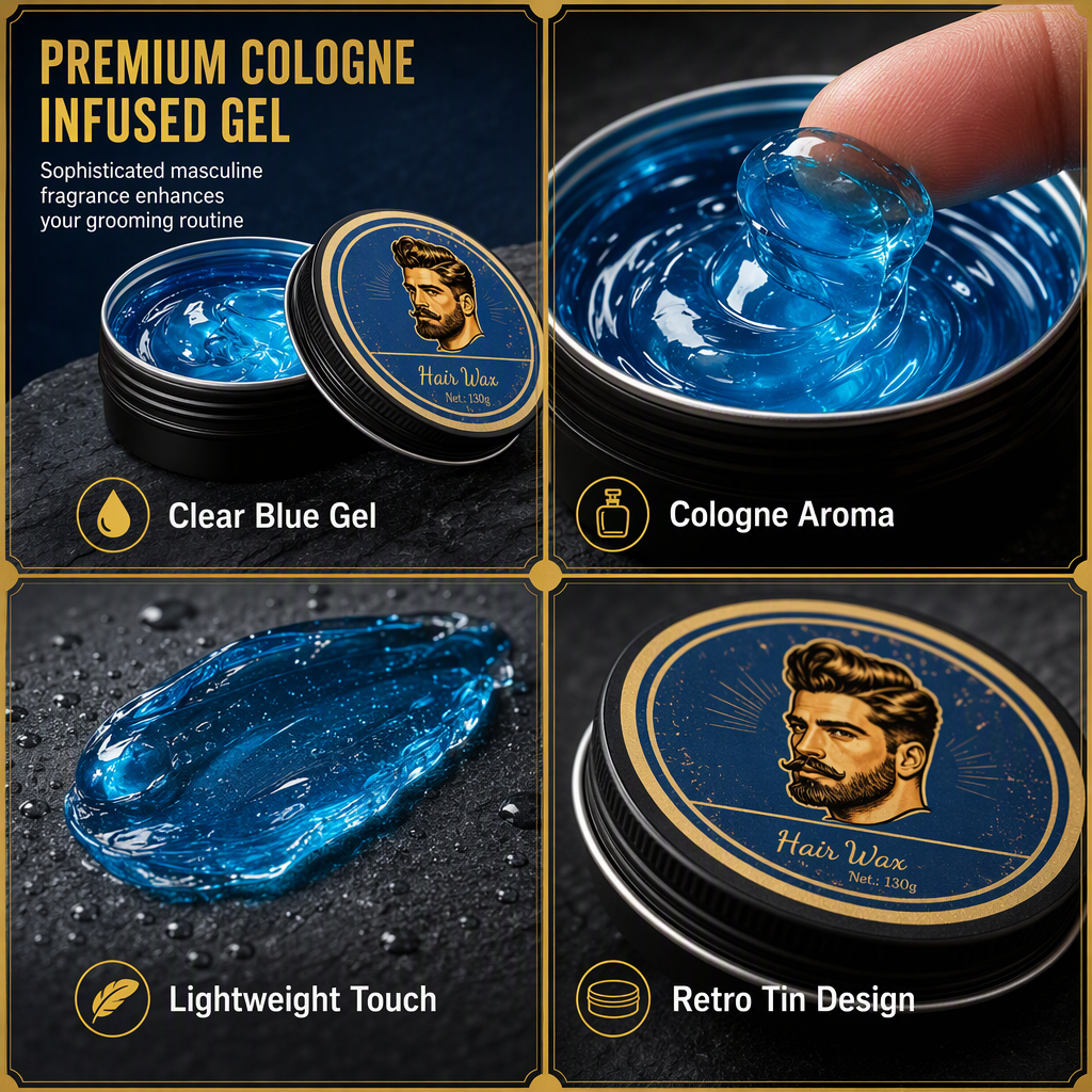 💈Cologne Scented Men's Hair Wax Pomade, Matte Finish Strong Hold Volumizing Hair Styling Wax