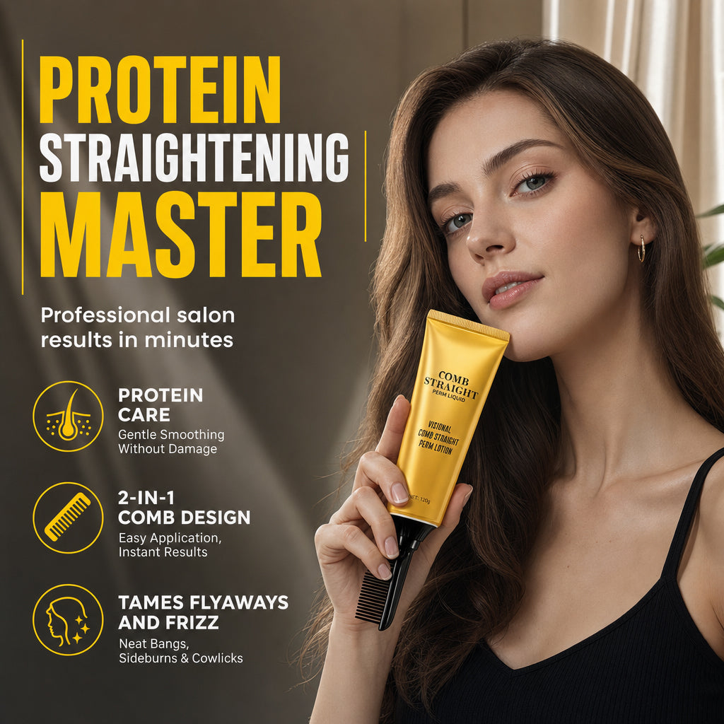 ✨ Protein Hair Straightening Cream with Comb – Smooth, Sleek & Frizz-Control Styling