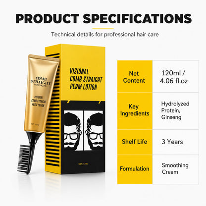 ✨ Protein Hair Straightening Cream with Comb – Smooth, Sleek & Frizz-Control Styling
