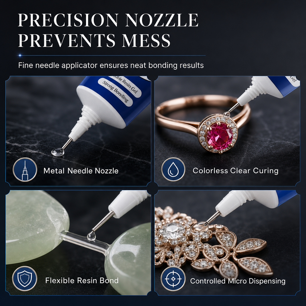 💎 Clear Precision Adhesive - Precision Glue for Jewelry Fixing