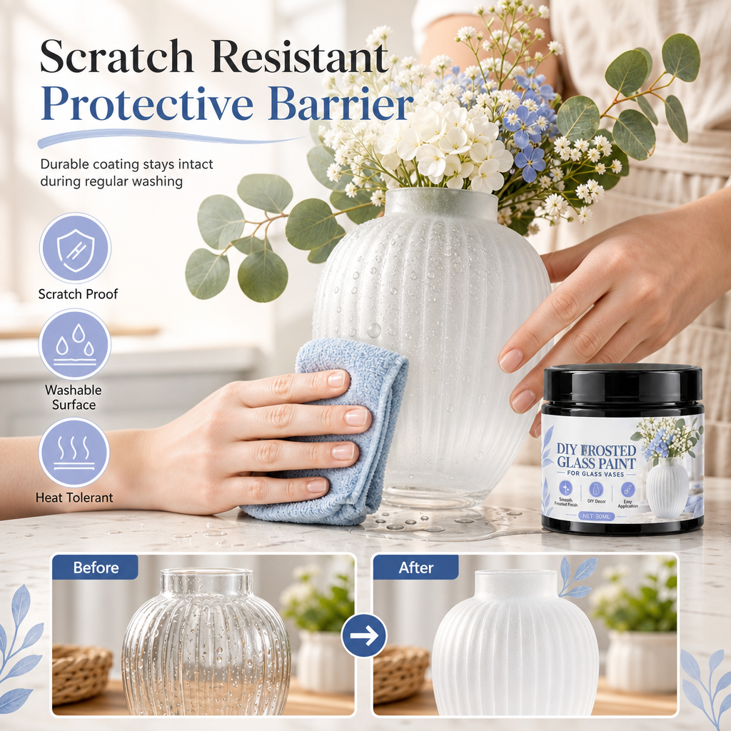 🎁✨Glass Vase DIY Frosted Paint