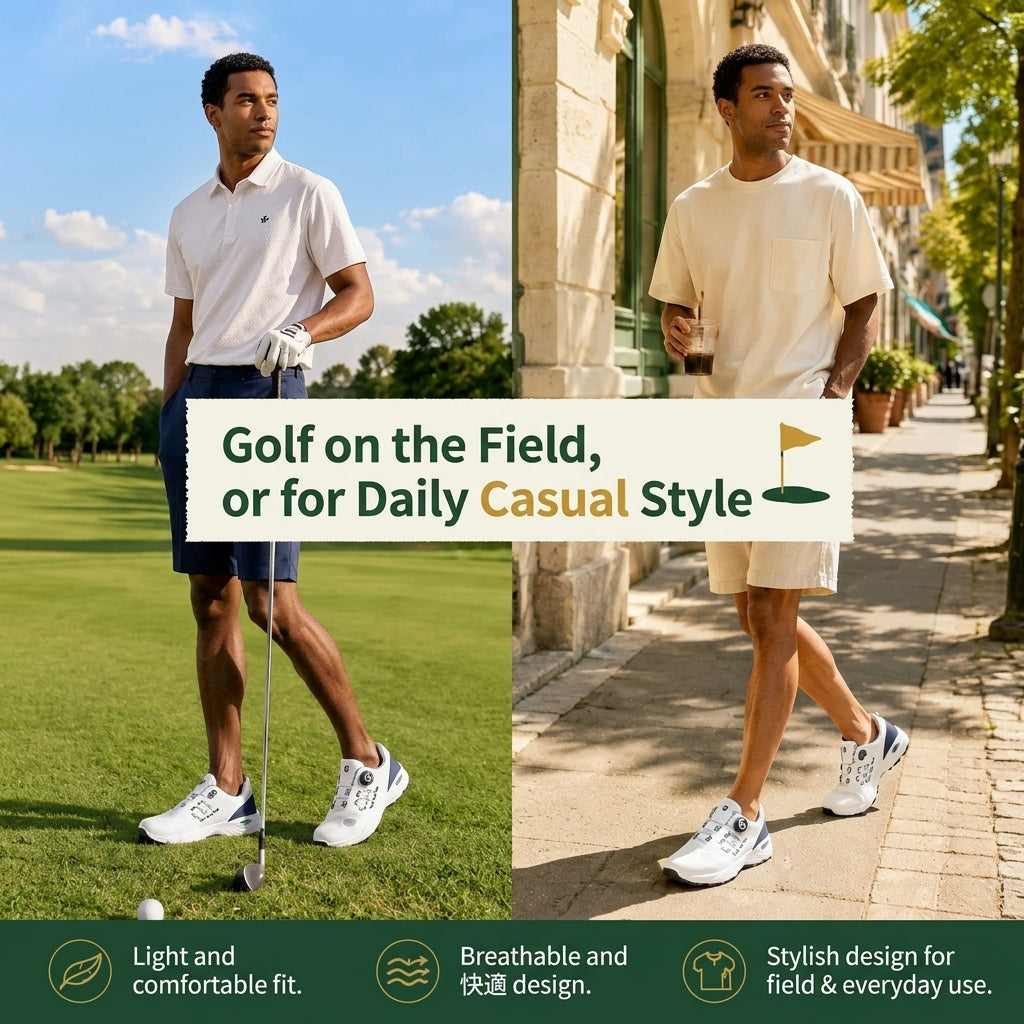 ⛳Men's Spikeless Golf Shoes | Waterproof with Dial-Lace System