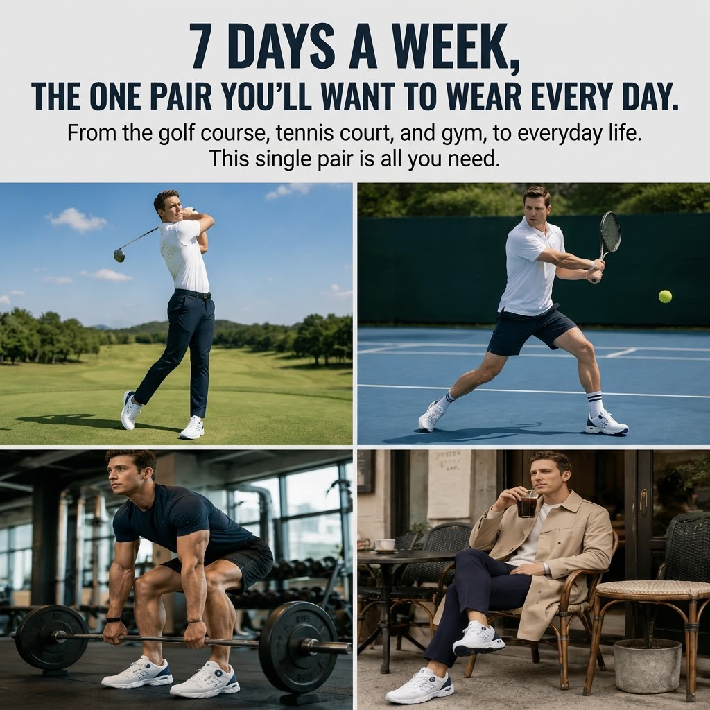 ⛳Men's Spikeless Golf Shoes | Waterproof with Dial-Lace System